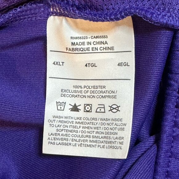 Nike Purple Los Angeles Lakers Spotlight Warm Up NBA Issued Sweat Pants Men 4XLT - Picture 7 of 11